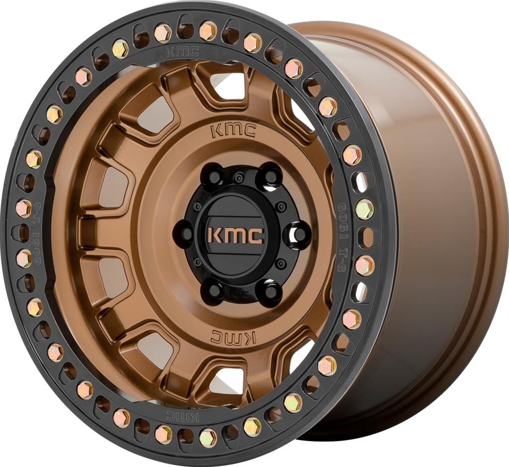 KMC Wheels KM236 Tank Beadlock Wheel, 17x9 5x5 - Bronze (-38mm) - JT/JL/JK