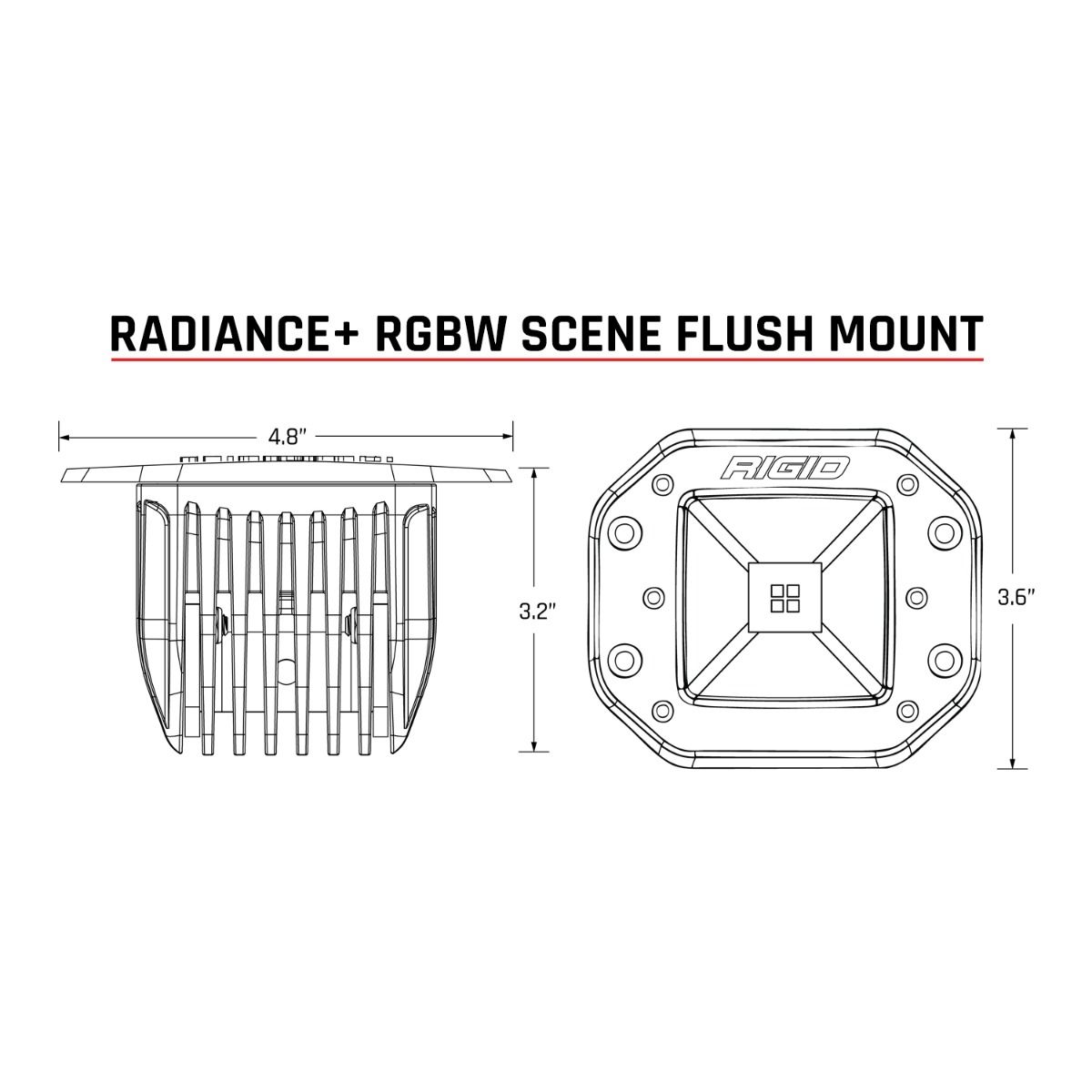 Rigid Radiance + SCENE FLUSH MOUNT RGBW (Pair)