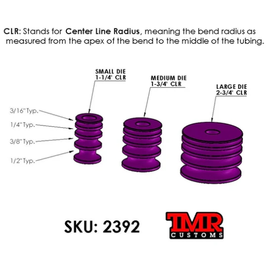 TMR Customs THE MACHETE XL Rod, Tube & Flat Bar Bender w/Flat and Round Dies