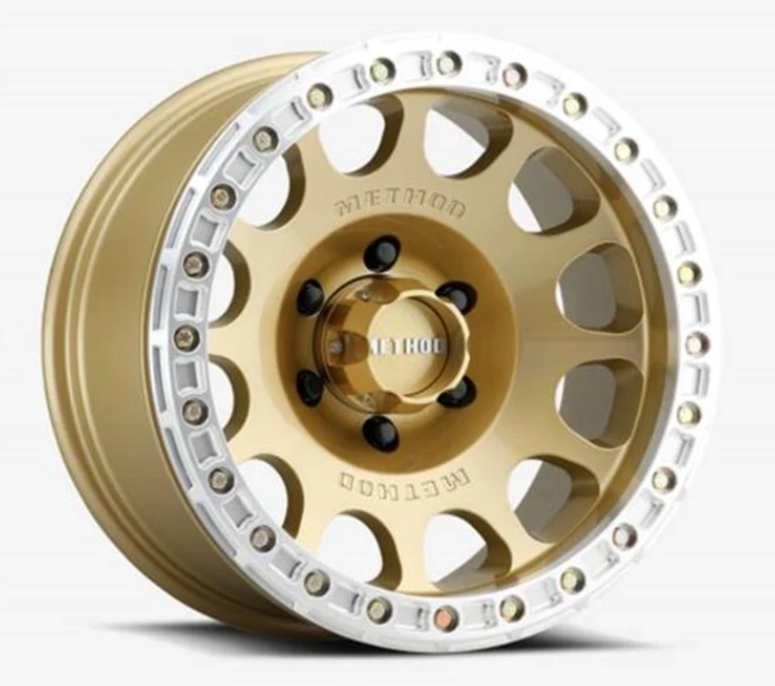 Method Race Wheels 105 Series Beadlock Wheel 17x9 5x5 38mm Offset Gold - JT/JL/JK