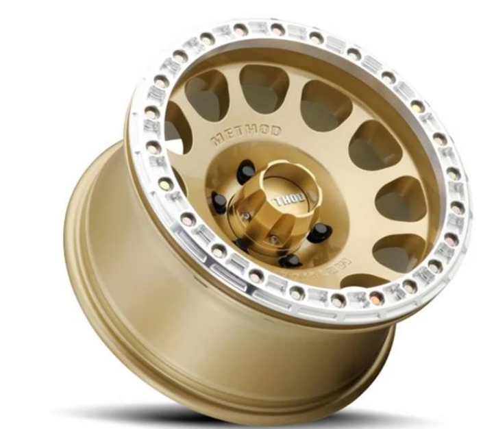 Method Race Wheels 105 Series Beadlock Wheel 17x9 5x5 38mm Offset Gold - JT/JL/JK